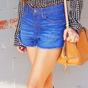 Forever 21 High Rise Jean Short Blue Size 26